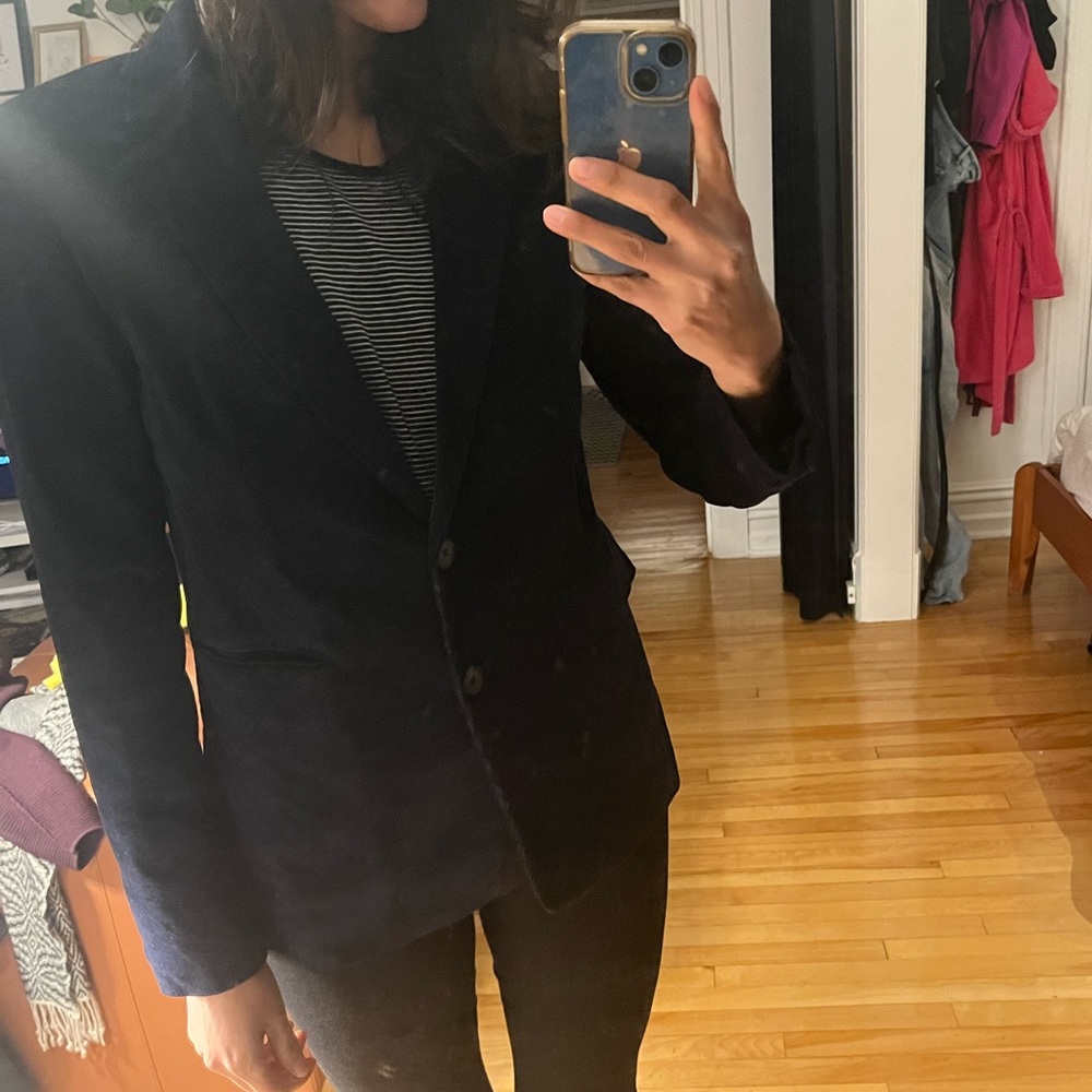 Aritzia Babaton navy corduroy size 8